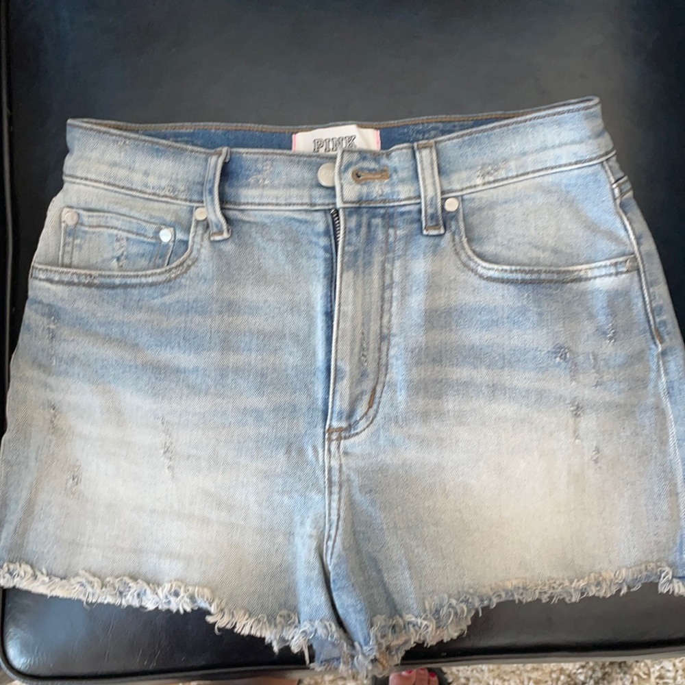 High waisted cut off denim shorts Victoria Secret PINK 💕